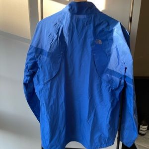 The North Face blue windbreaker jacket